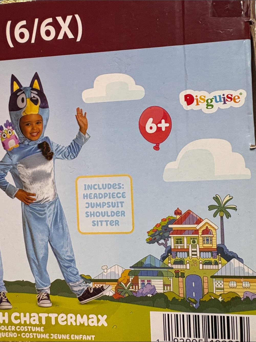 NWT  Official Bluey Chattermax Halloween costume Boy/Girl sz: 6/6X - Picture 2 of 7